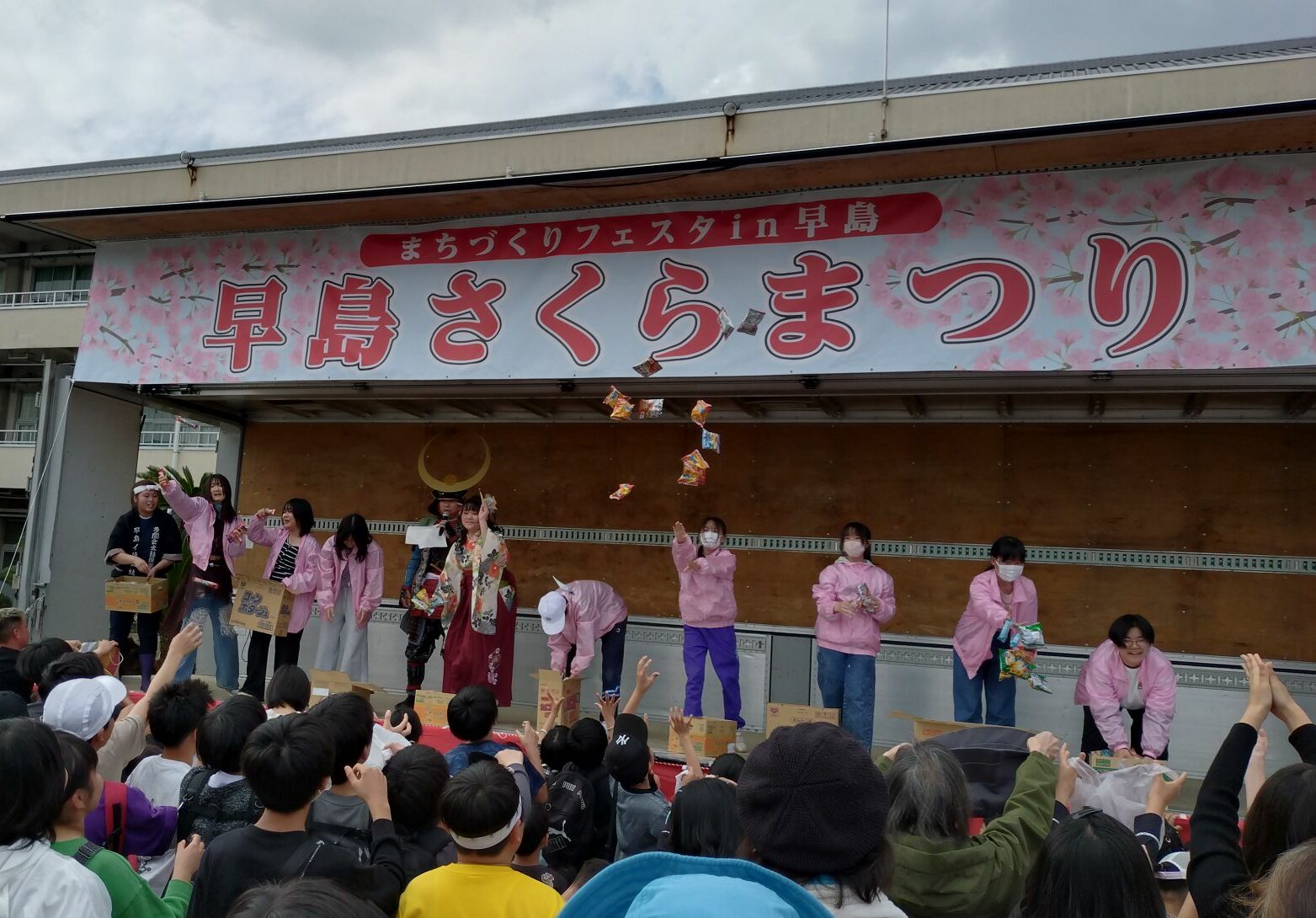 早島さくらまつりで「花ござまつり」をPRしました🌸